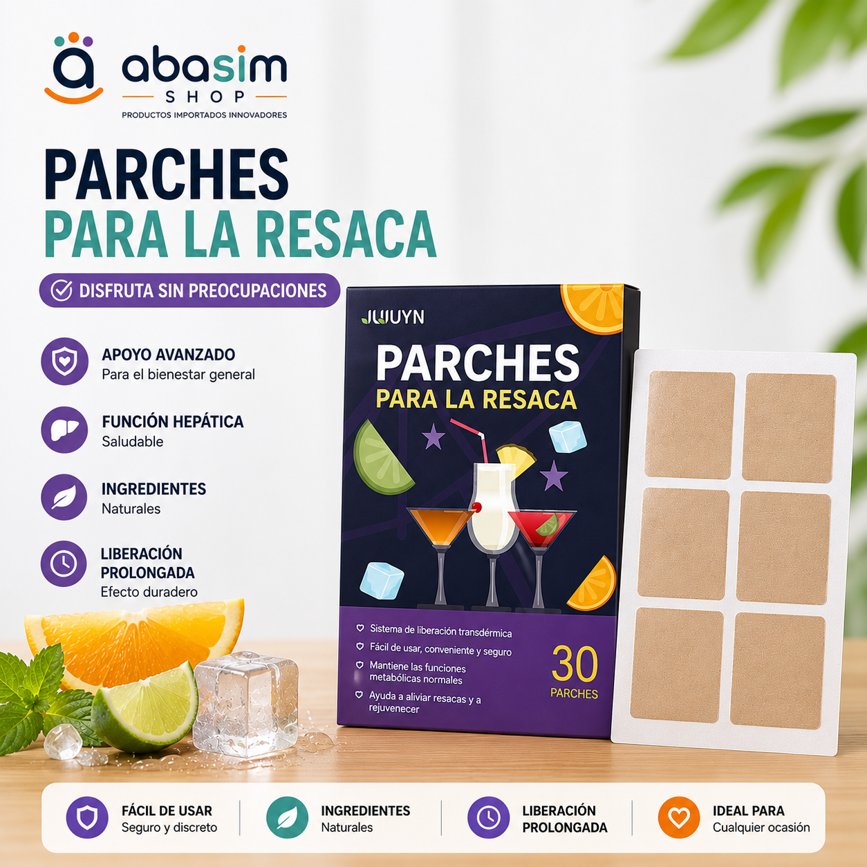 Parches para la Resaca JWUYN 30 unidades - Abasim Shop